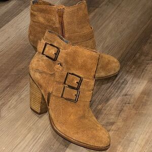 Gianni Bini Brown Real Suede Booties